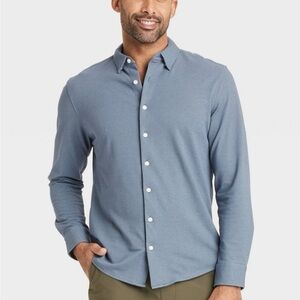 Goodfellow & Co Men's Slate Blue Casual Long sleeve Shirt NWT